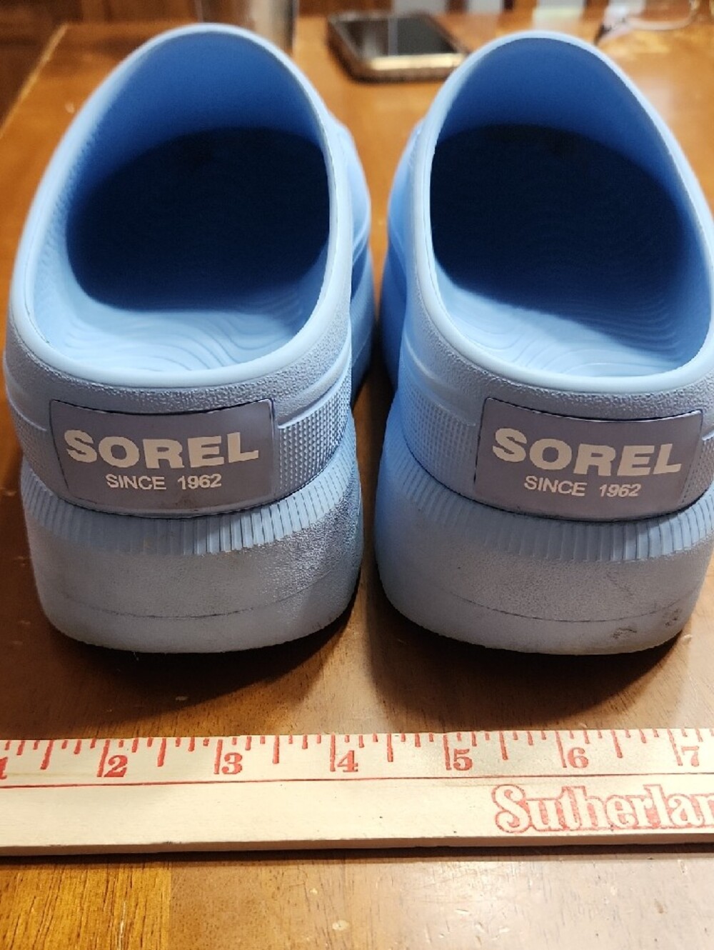Sorel Light Blue Slip-On Clog Mules - Picture 2 of 11